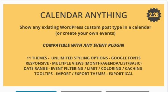 Calendar Anything Show any existing WordPress custom post type in a calendar