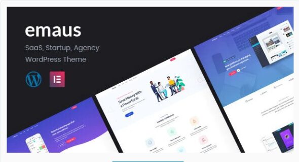 Emaus SaaS App and Startup Elementor WordPress Theme