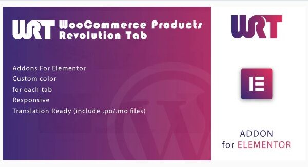 WooCommerce Products Revolution Tab for Elementor WordPress Plugin