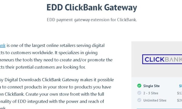 Easy Digital Downloads ClickBank Gateway