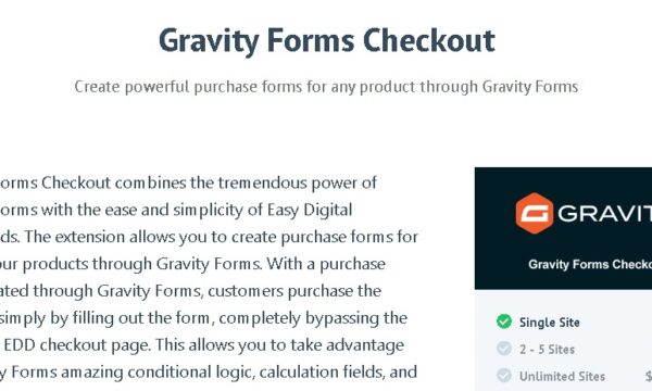 Easy Digital Downloads Gravity Forms Checkout