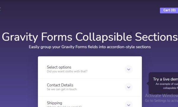 Gravity Forms Collapsible Sections