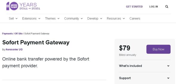 Woocommerce Sofort Payment Gateway