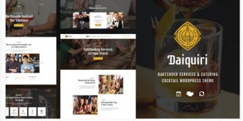 Daiquiri Bartender Services & Catering Cocktail WordPress Theme
