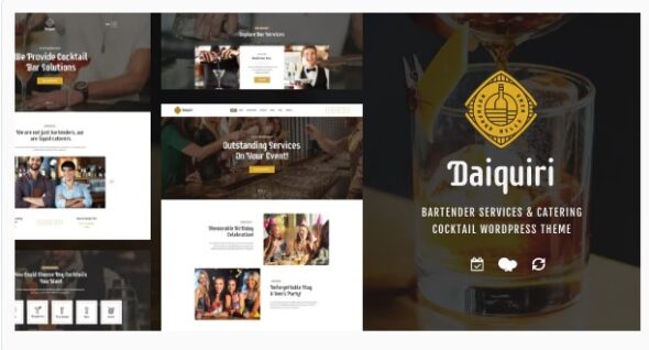 Daiquiri Bartender Services & Catering Cocktail WordPress Theme