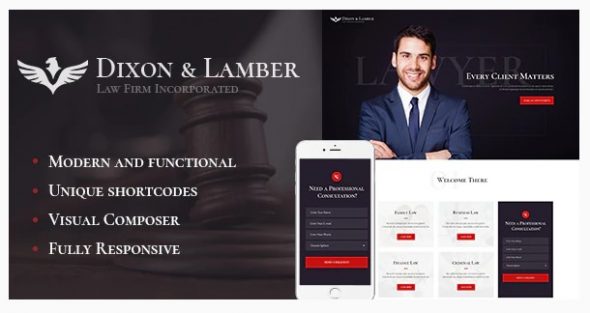 Dixon & Lamber Law Firm WordPress Theme