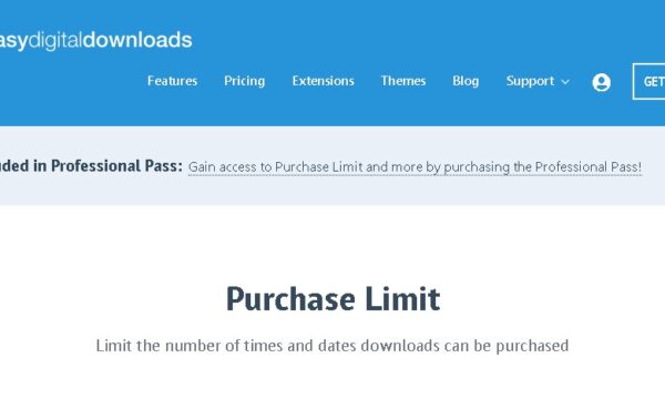 Easy Digital Downloads Purchase Limit Addon
