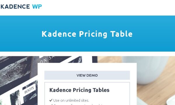 Kadence Pricing Table