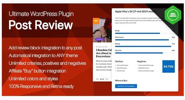 Ultimate Post Review - Responsive WordPress Posts Reviews and Rating plugin