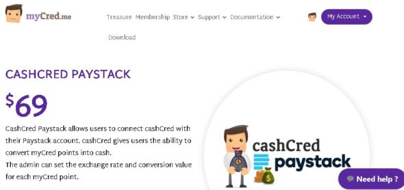 myCred CashCred Paystack
