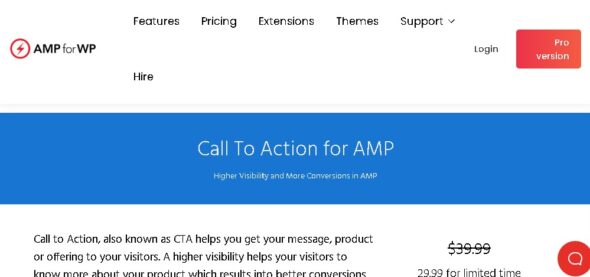 Call To Action for AMP CTA