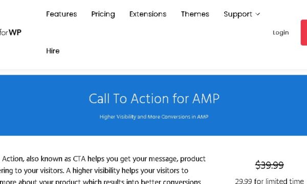 Call To Action for AMP CTA