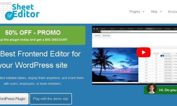 WP Sheet Editor – Editable Frontend Tables