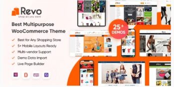 Revo - Multipurpose Elementor WooCommerce WordPress Theme (25+ Homepages & 5+ Mobile Layouts)