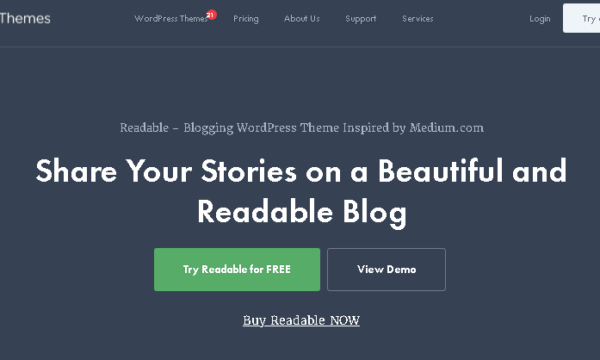 Readable Blogging WordPress Theme Focused on Readability