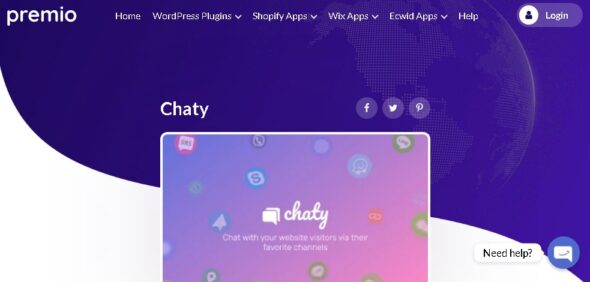 Chaty Pro Floating Chat Widget, Contact Icons, Messages, Telegram, Email, SMS, Call Button