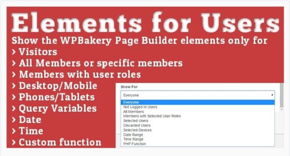 Elements for Users - Addon for WPBakery Page Builder