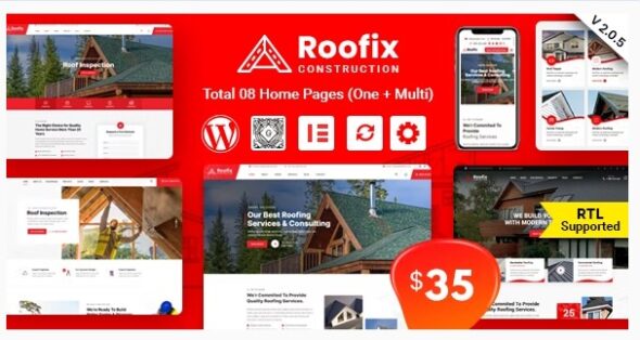 Roofix - Roofing Services WordPress Theme