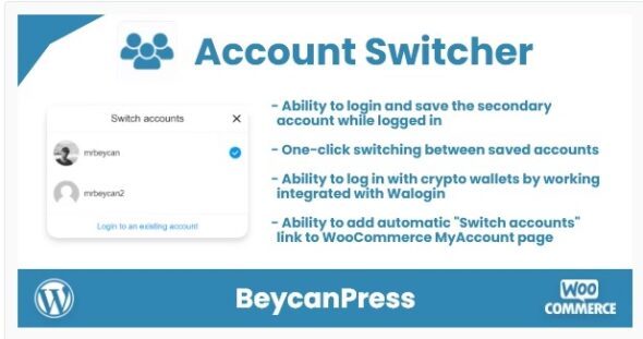 Account Switcher for WordPress (Multiple accounts plugin)