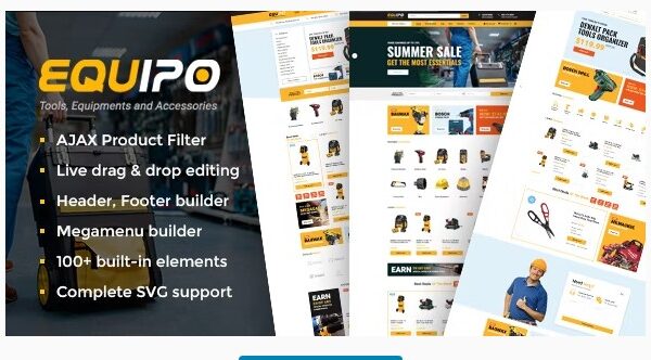 Equipo - Parts And Tools WordPress WooCommerce Theme