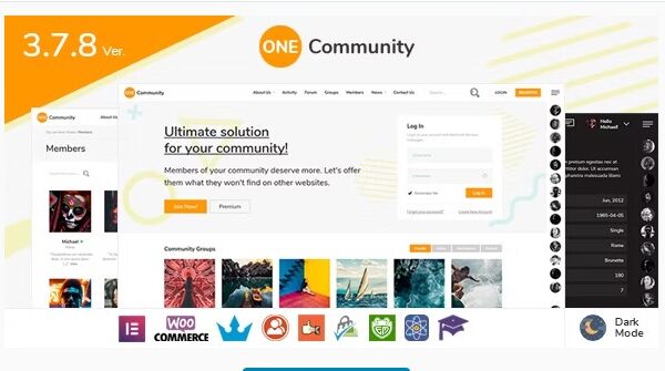 OneCommunity - BuddyPress Membership Theme