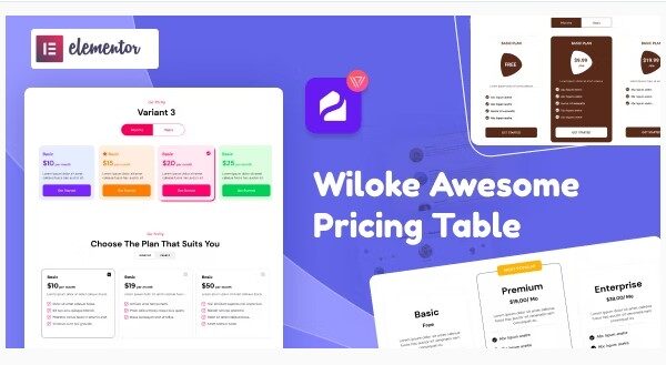 Wiloke Awesome Pricing Table for Elementor