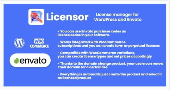 Licensor – License Manager for WooCommerce and Envato