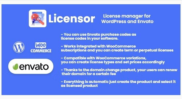 Licensor – License Manager for WooCommerce and Envato