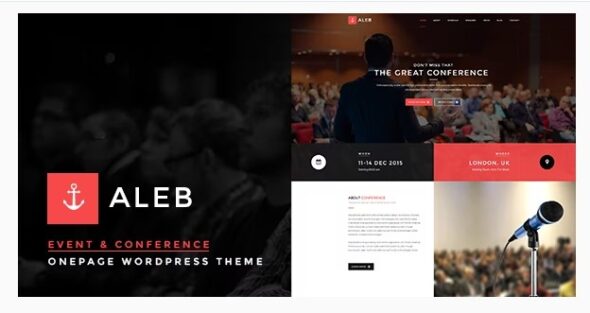 Event WordPress Theme for Conference Marketing - Aleb