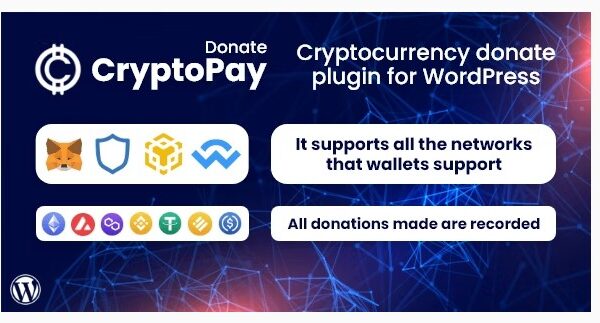 CryptoPay Donate - Cryptocurrency donate plugin for WordPress