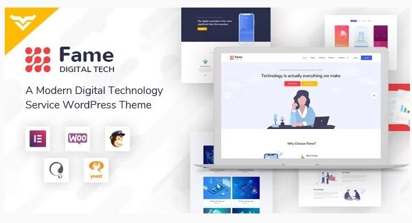 Fame - Digital Technology Service WordPress Theme