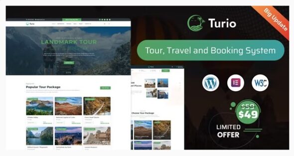 Turio - Tour and Travel WordPress Theme Tourism Agency