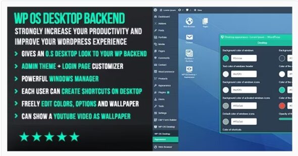 WP OS Desktop Backend - More than a Wordpress Admin Theme