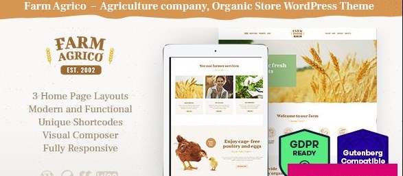 Farm Agrico Agricultural Business WordPress Theme