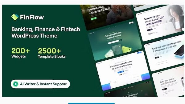 FinFlow - Banking, Finance & Fintech WordPress Theme