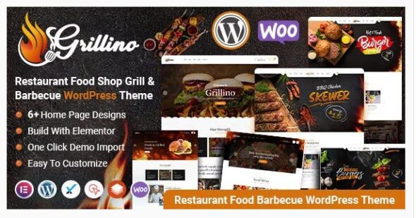 Grillino - Grill & Restaurant Shop WordPress Theme
