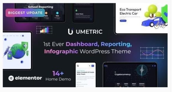 Umetric 2.0 WordPress Dashboard, Reporting and Infographic Theme