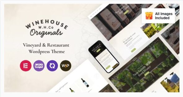Wine House Vineyard & Restaurant Liquor Store WordPress Theme