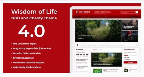 Wisdom Of Life: NGO and Charity Theme