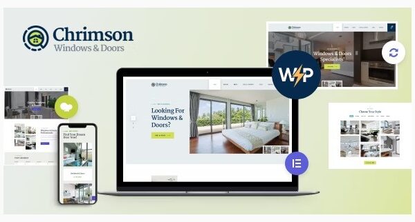 Chrimson Windows & Doors Services Store WordPress Theme + Elementor