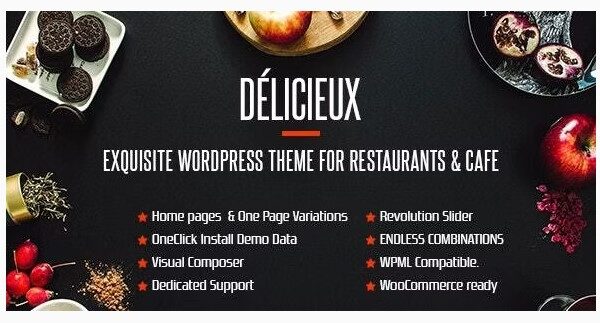 Delicieux Creative Restaurant WordPress Theme