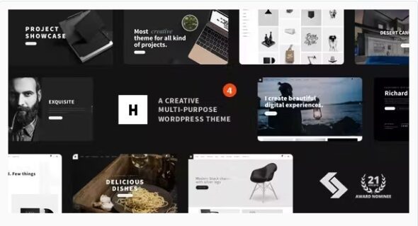 Heli - Minimal Creative Black and White WordPress Theme