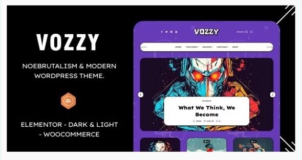 Vozzy - Modern & Neobrutalism WordPress Theme
