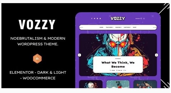 Vozzy - Modern & Neobrutalism WordPress Theme