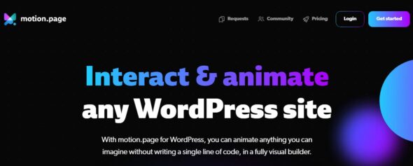 Motion.page - #1 Animation & Interaction WordPress Plugin for Pros