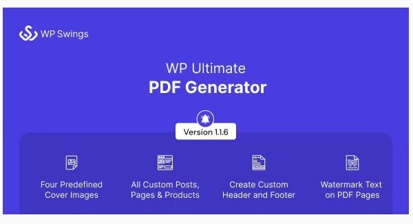 WP Ultimate PDF Generator Create, Generate & Customise PDF for live WordPress pages