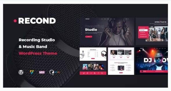 Recond – Recording Studio & Music Band WordPress Theme created especially for Recording Studio, Music Band, Rap Artist, DJ, Music Label, Sound Designer, Musician, Sound Recording and Audio Producer. It can also be suitable for Night Club, DJ Mixer Store, Musical Instruments Shop, CD and Vinyl Recording, Rap Music,Concert Promo, Events and many others.