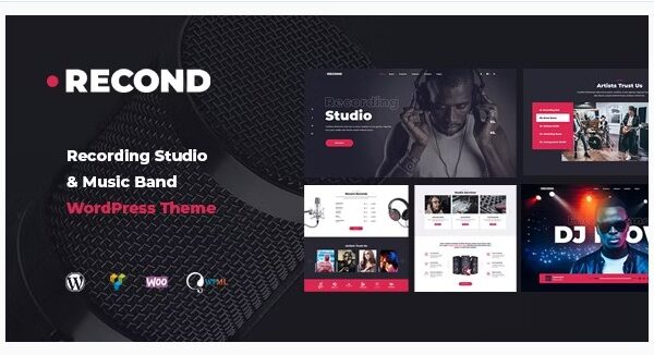Recond – Recording Studio & Music Band WordPress Theme created especially for Recording Studio, Music Band, Rap Artist, DJ, Music Label, Sound Designer, Musician, Sound Recording and Audio Producer. It can also be suitable for Night Club, DJ Mixer Store, Musical Instruments Shop, CD and Vinyl Recording, Rap Music,Concert Promo, Events and many others.