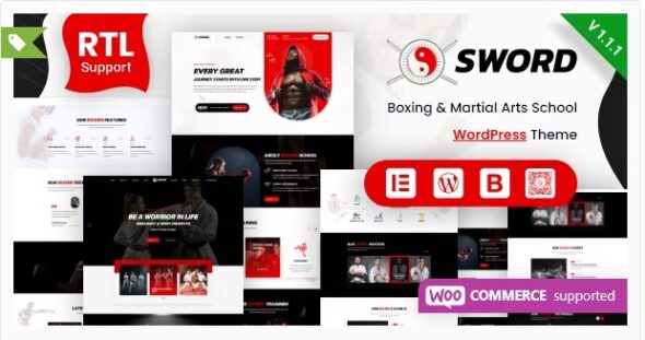 Sword - Martial Arts Boxing WordPress Theme + RTL