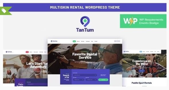 TanTum Car, Scooter, Boat & Bike Rental Services WordPress Theme